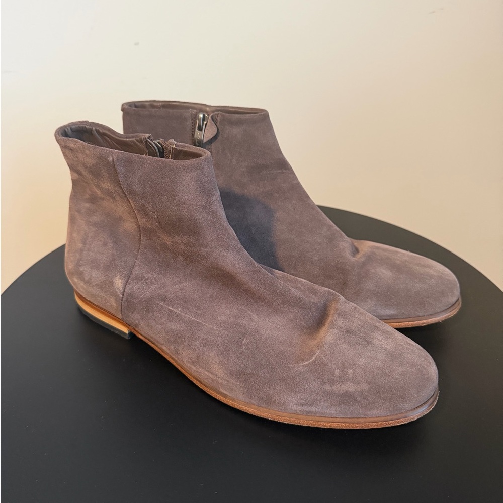 Clarks Suede Side-Zip Ankle Boot Taupe Grey Men's 10 — Gently Used